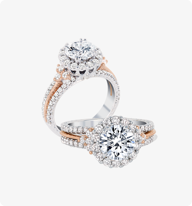 Zásnubní prsten s krystalem a svatozářem 