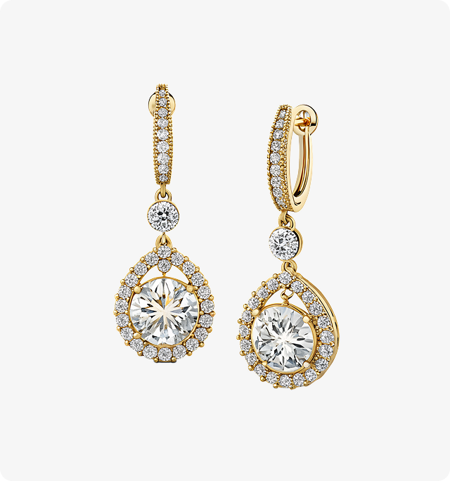 Náušnice se zlatým květem 