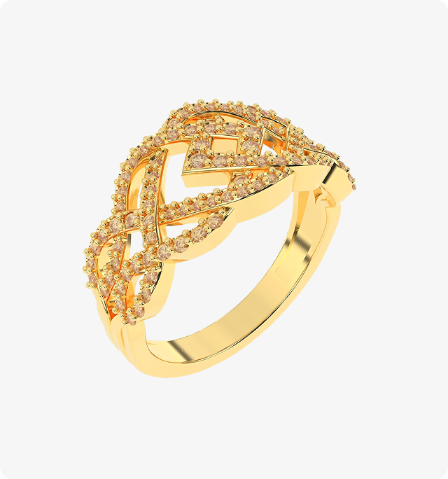 Diamantový prsten s korunou a svatozářem 