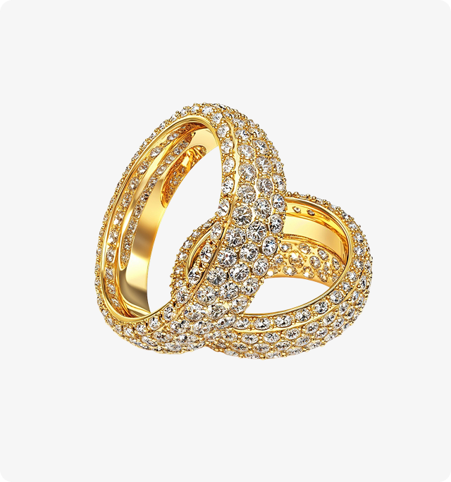 Klasický kroucený zlatý prsten 