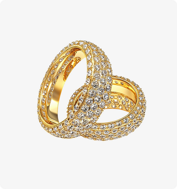 Klasický kroucený zlatý prsten 