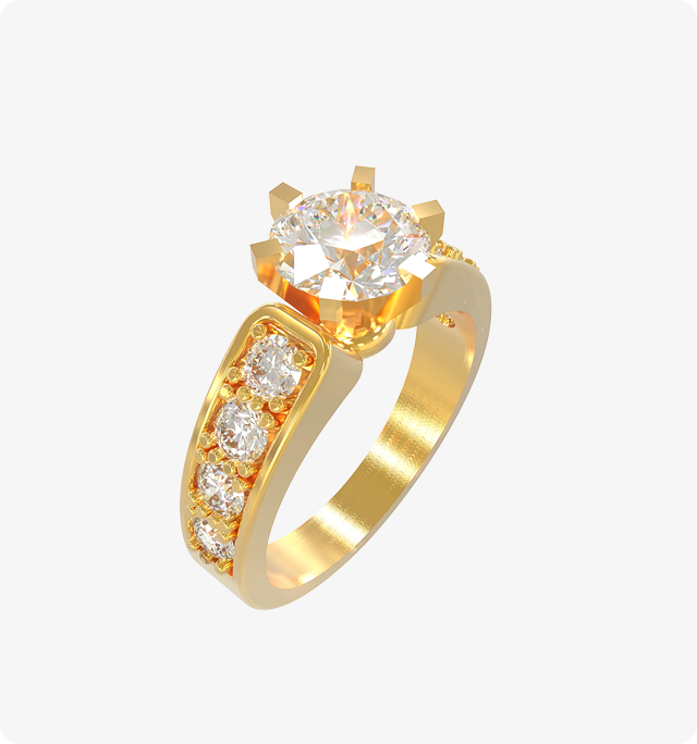 Barevný prsten s korunou a svatozářem 