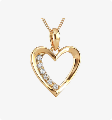 Přívěsek ze zlatého srdce 